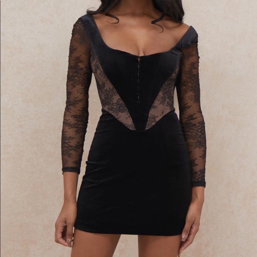 House of CB black mini dress.